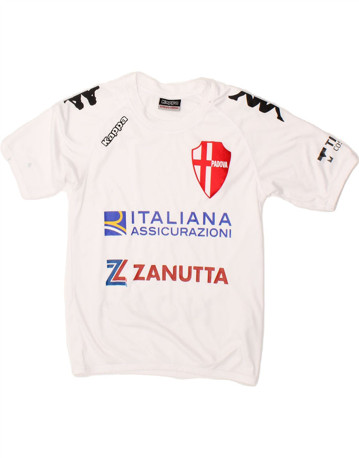 KAPPA Boys Graphic T-Shirt Top 11-12 Years White Polyester Vintage Kappa and Second-Hand Kappa from Messina Hembry 