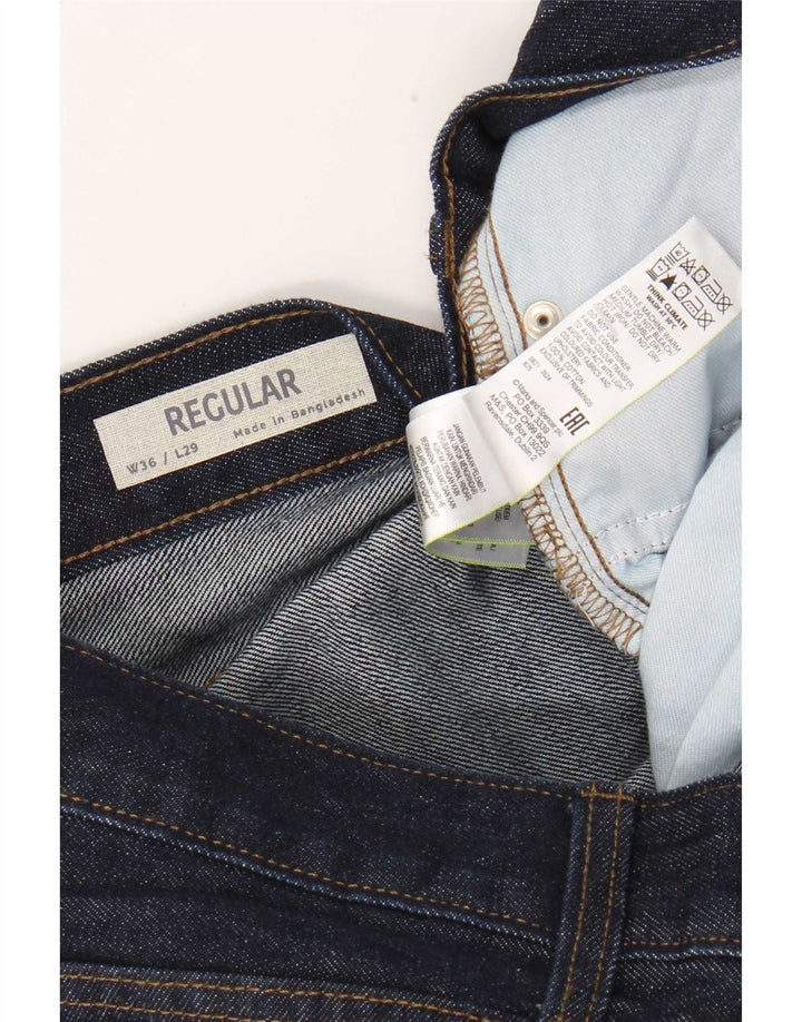 Męskie jeansy Marks & Spencer Regular Straight W36 L29 Granatowe, bawełniane