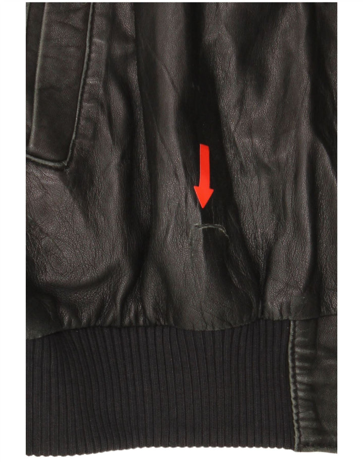 Męska kurtka skórzana John and Son's UK 38, średnia czarna skóra