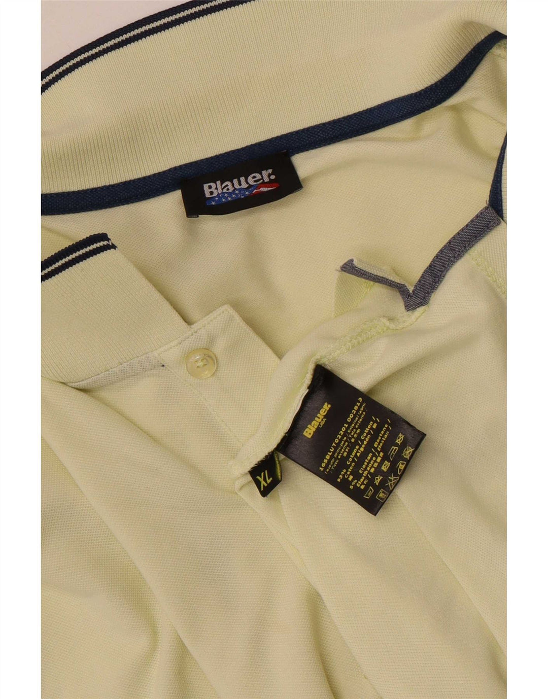 Męska koszulka polo Blauer XL, żółta, bawełniana