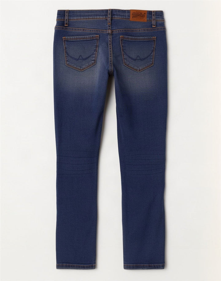 Damskie jeansy Superdry Alexia Jegging W26 L30 Niebieskie, bawełniane