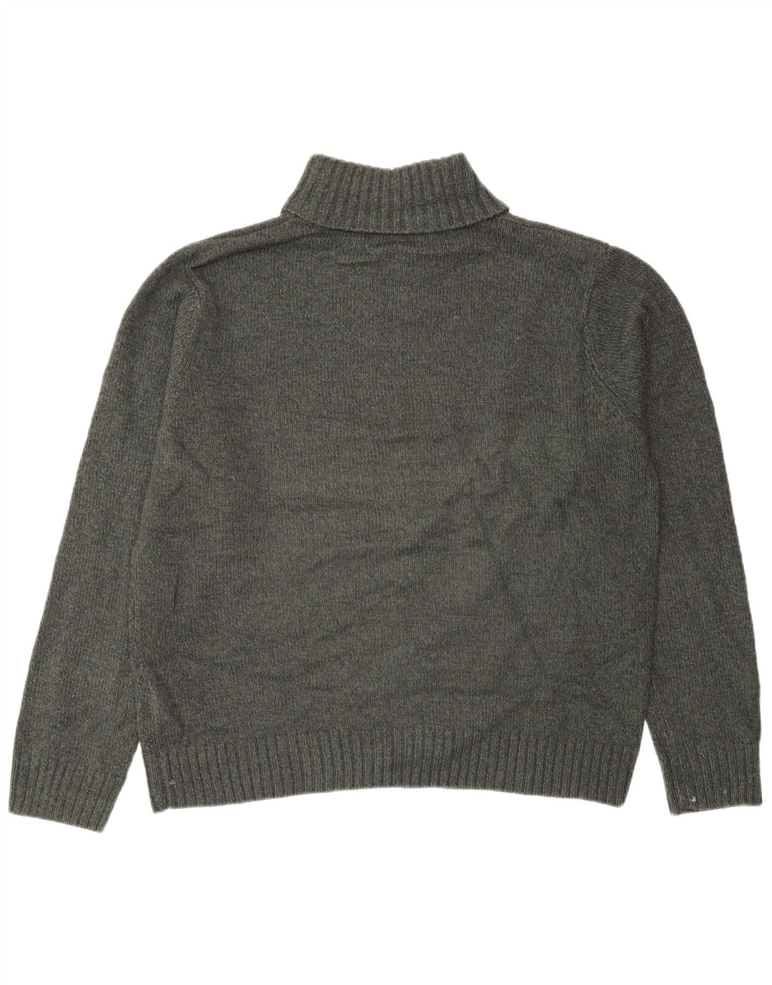 Marks & Spencer Męski sweter z golfem, duży, zielony, akrylowy