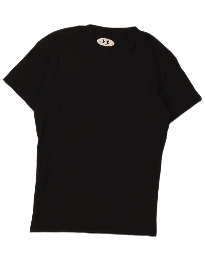 Under Armour Męski T-shirt Top, Mały, Czarny, Bawełniany