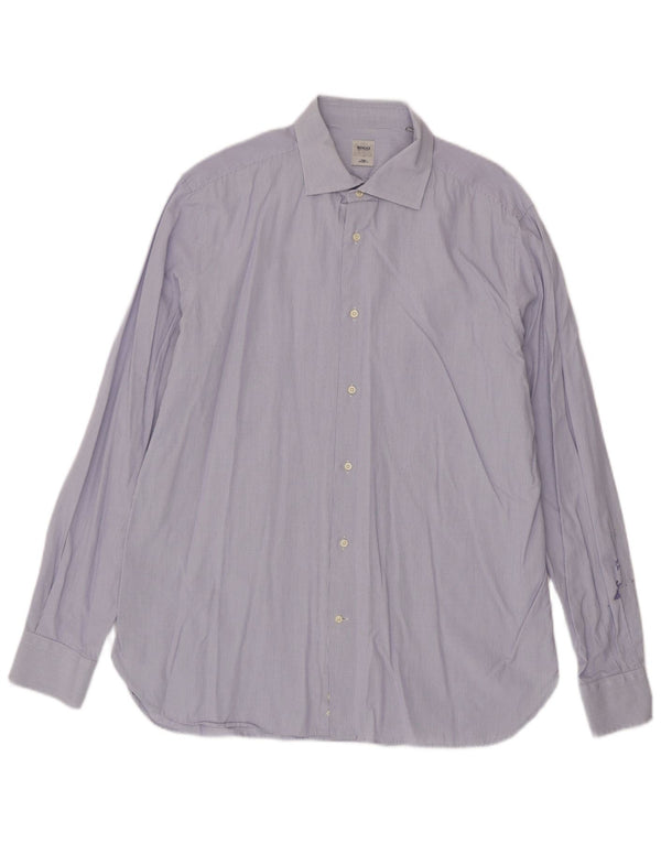 Koszula męska Boggi Milano o dopasowanym kroju, rozmiar 44 17 1/2 XL, niebieska bawełniana kratka