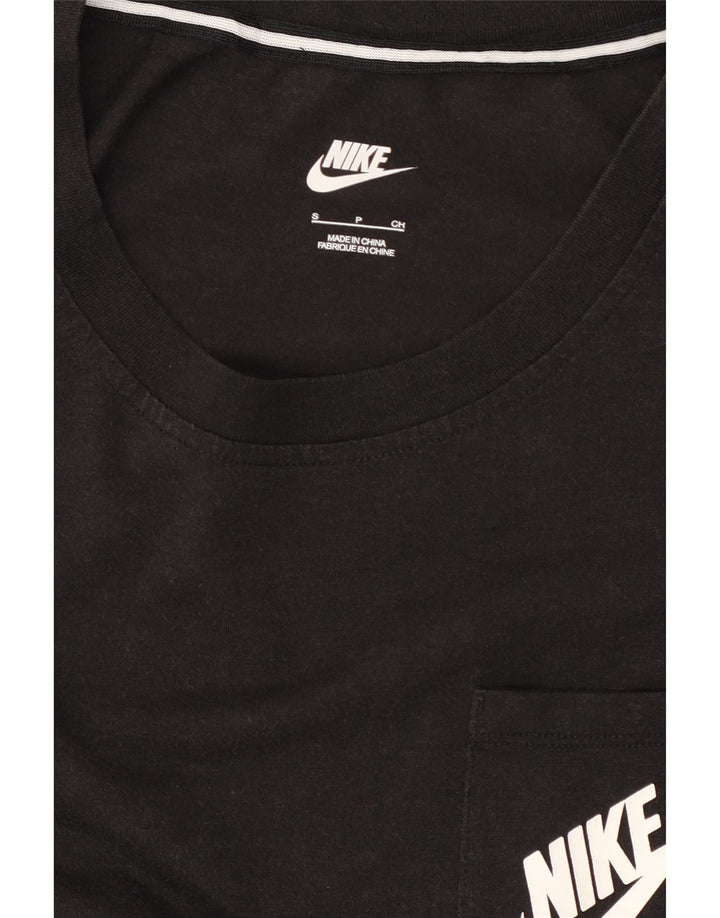 NIKE Mens T-Shirt Top Small Black Modal Vintage Nike and Second-Hand Nike from Messina Hembry 