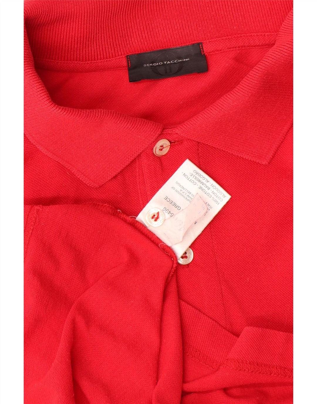 Męska koszulka polo Sergio Tacchini IT 46 mała czerwona bawełniana