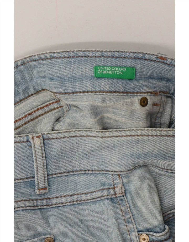 Damskie spodenki jeansowe Benetton W32, duże, niebieskie