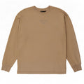 Damski top oversize Zara z długim rękawem, średnio beżowy, bawełniany
