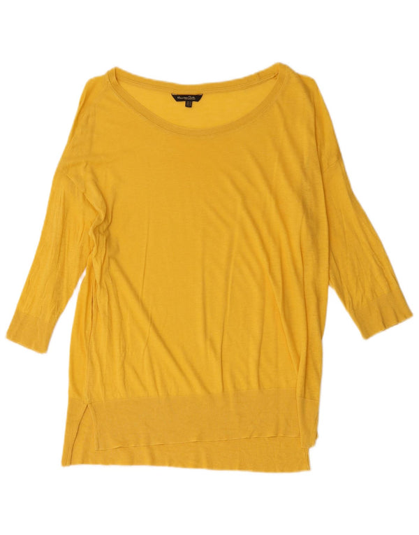 Damski top Massimo Dutti z rękawem 3/4, UK 18 XL, żółty