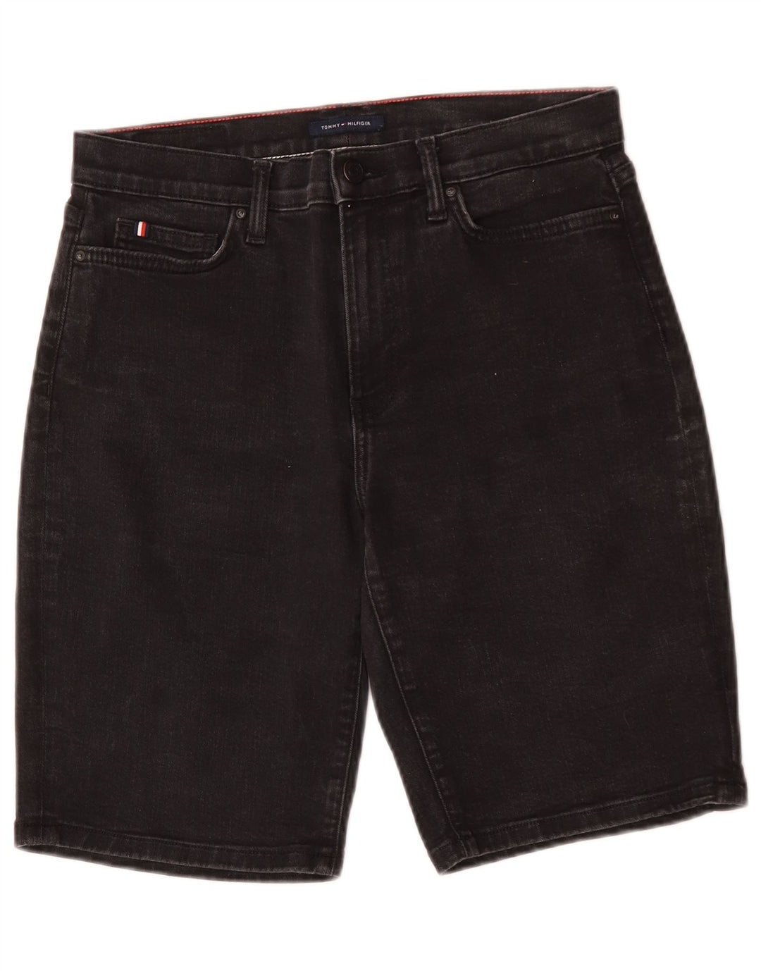 Damskie spodenki jeansowe Tommy Hilfiger Bermudy W29 Średnia czarna bawełna
