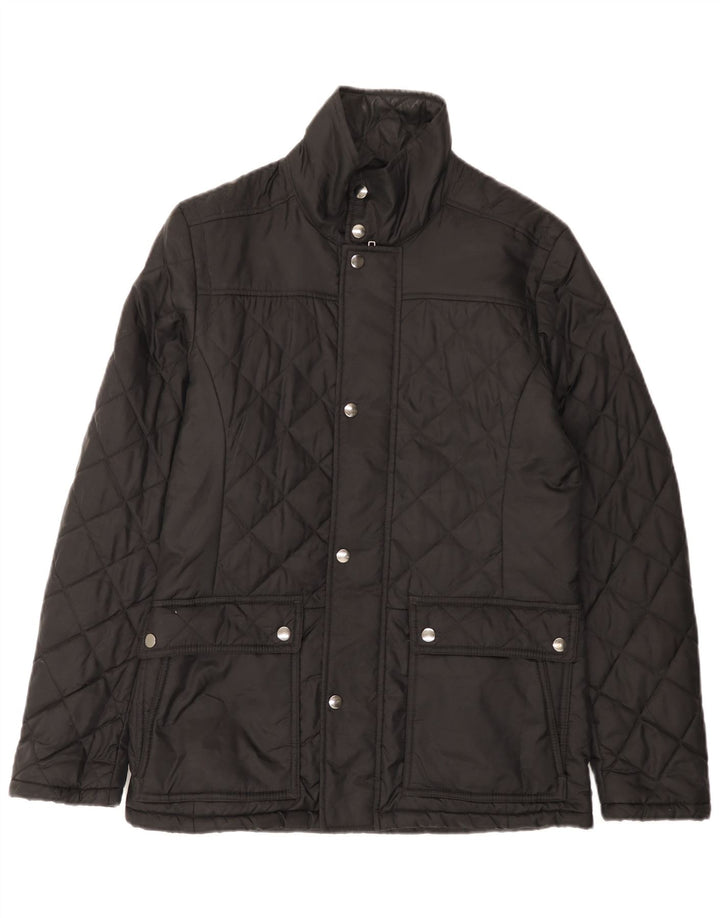 Męska pikowana kurtka Reiss UK 36 Small Black Nylon