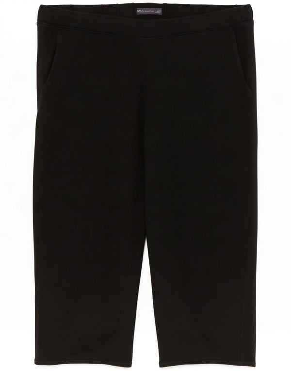 Damskie spodnie dresowe Capri Marks & Spencer UK 18 XL Czarne bawełniane