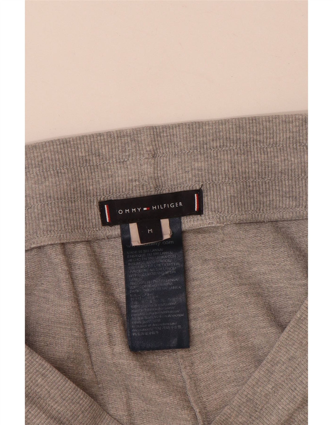 Męskie spodenki sportowe Tommy Hilfiger Średnioszare, bawełniane plamki