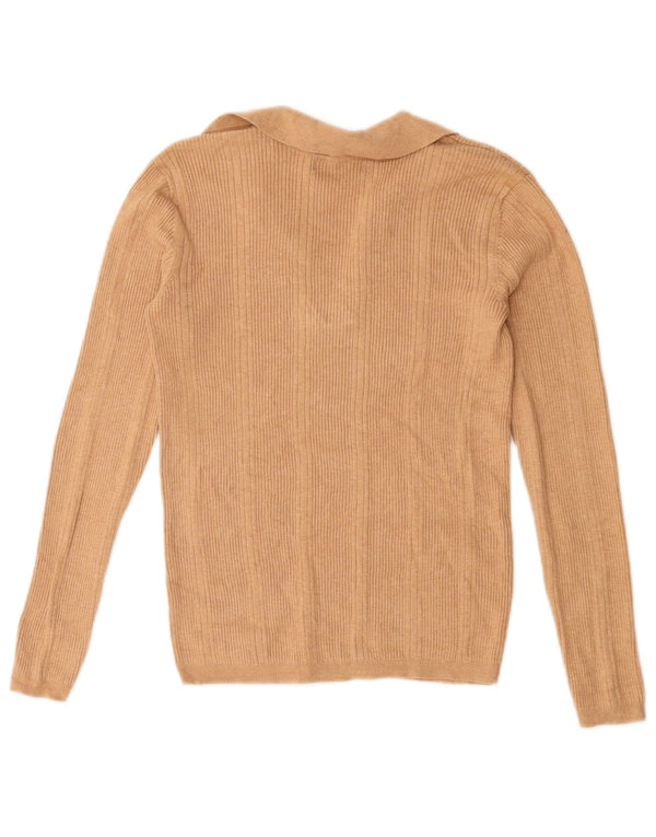 Marks & Spencer Damski sweter oversize z golfem UK 10 Small Beige