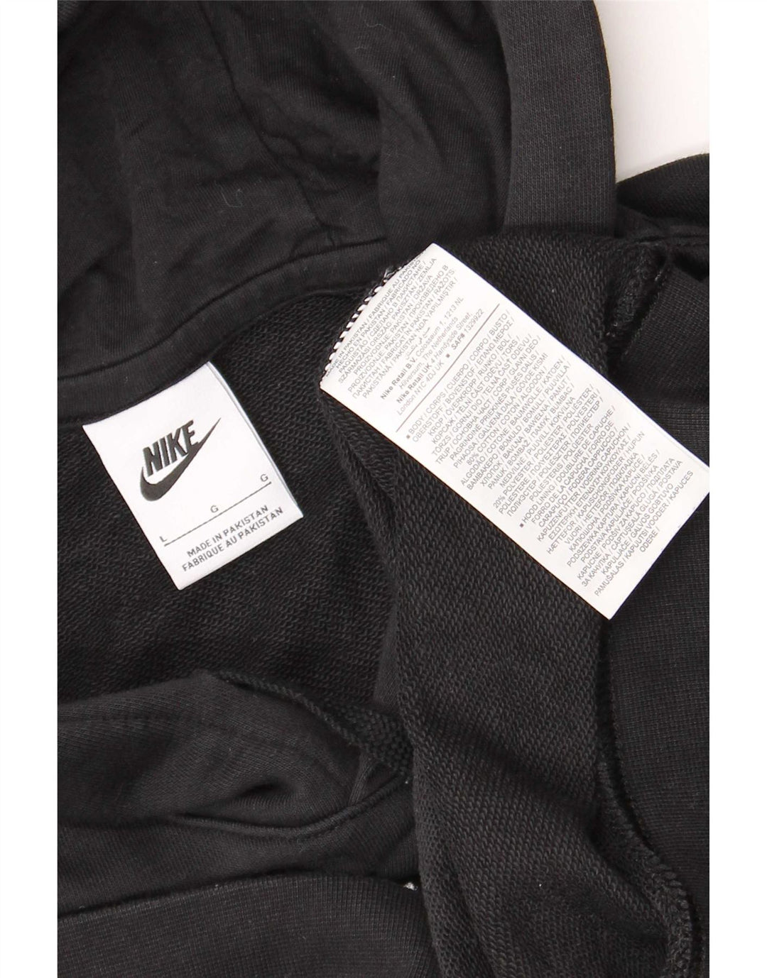 Męski sweter z kapturem Nike, duży, czarny, bawełniany
