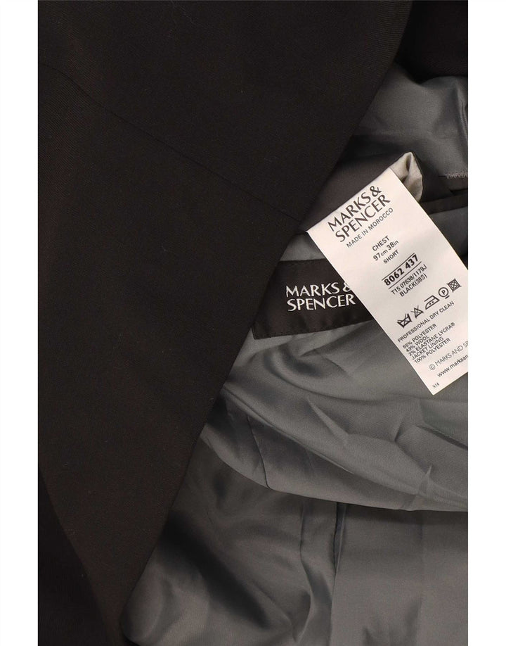 Marks & Spencer Męska krótka marynarka zapinana na 3 guziki UK 38, średnia czarna