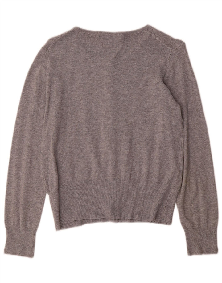 Marks & Spencer Damski sweter ze stretchem, UK 10, mały, szary, nakrapiany