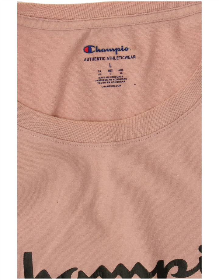 Męski T-shirt Champion z grafiką, duży, różowy