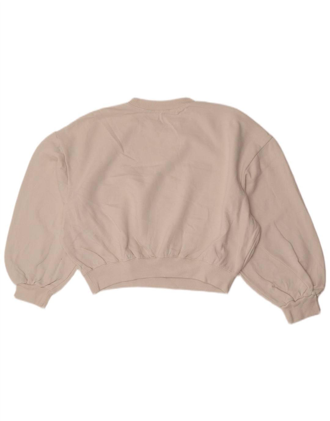 Damski sweter oversize z krótkim rękawem 3/4 Zara UK 14, średni biały