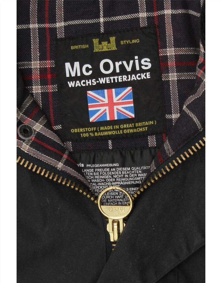 Męska kurtka z woskowanej bawełny MC Orvis UK 42 XL, czarna bawełna