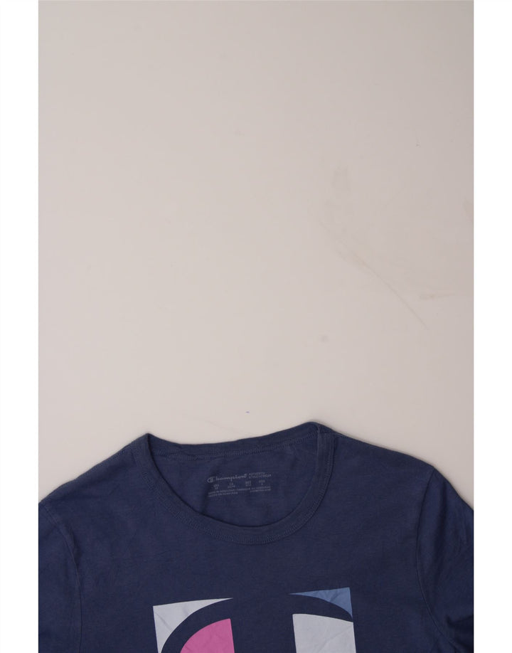 CHAMPION Mens Graphic T-Shirt Top XS Blue Vintage Champion and Second-Hand Champion from Messina Hembry 
