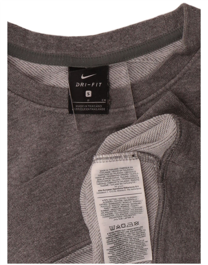 Damska bluza dresowa Nike Dri Fit Graphic Oversize UK 10, mała szara