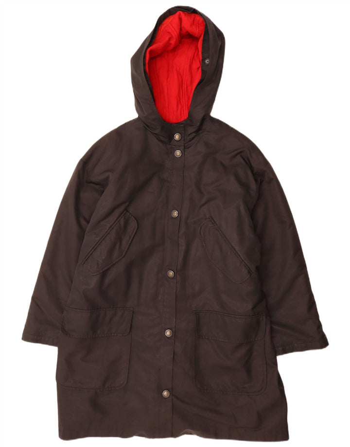 Damska kurtka typu parka Penny Black z kapturem, oversize UK 10, mała czarna wełna