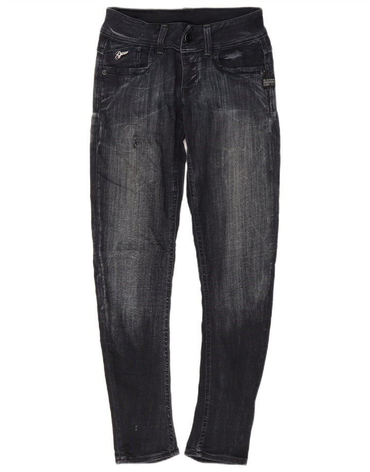 Damskie jeansy slim G-Star W25 L30 Czarna bawełna