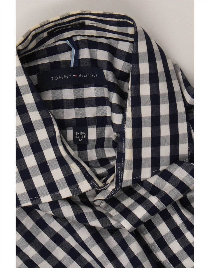 Koszula męska Tommy Hilfiger o regularnym kroju, rozmiar 15 1/2, średni granatowy materiał w kratkę