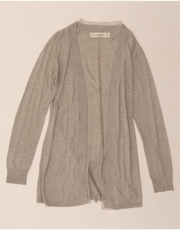 ZARA Womens Open Cardigan Sweater UK 12 Medium Grey Acrylic Vintage Zara and Second-Hand Zara from Messina Hembry 
