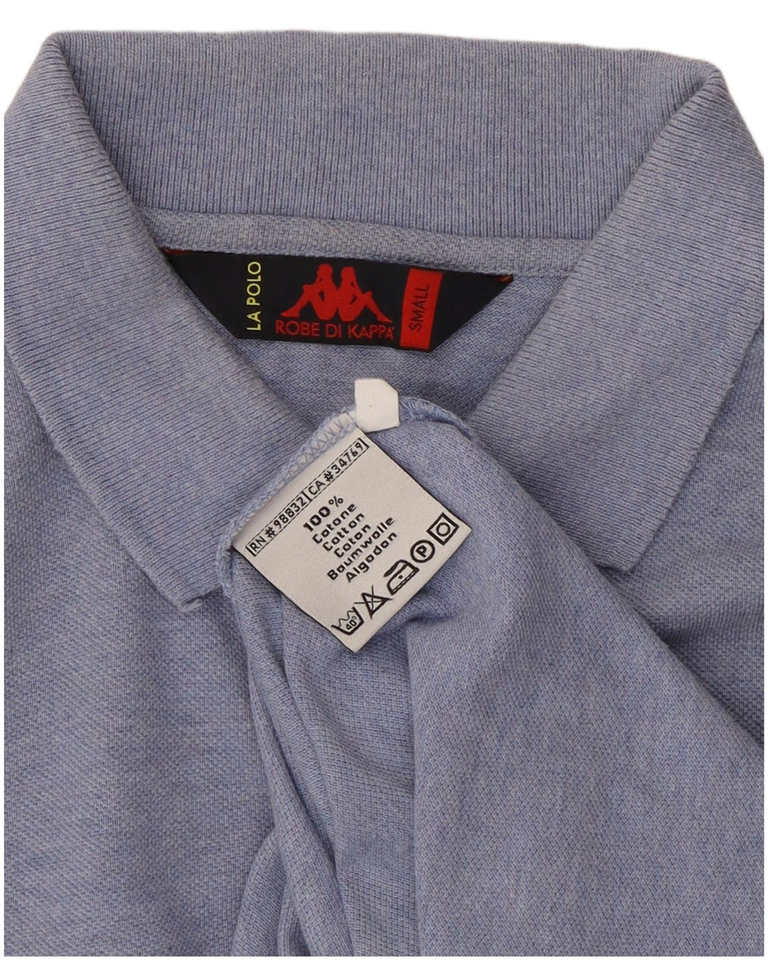 Męska koszulka polo Kappa, mała, niebieska, bawełniana