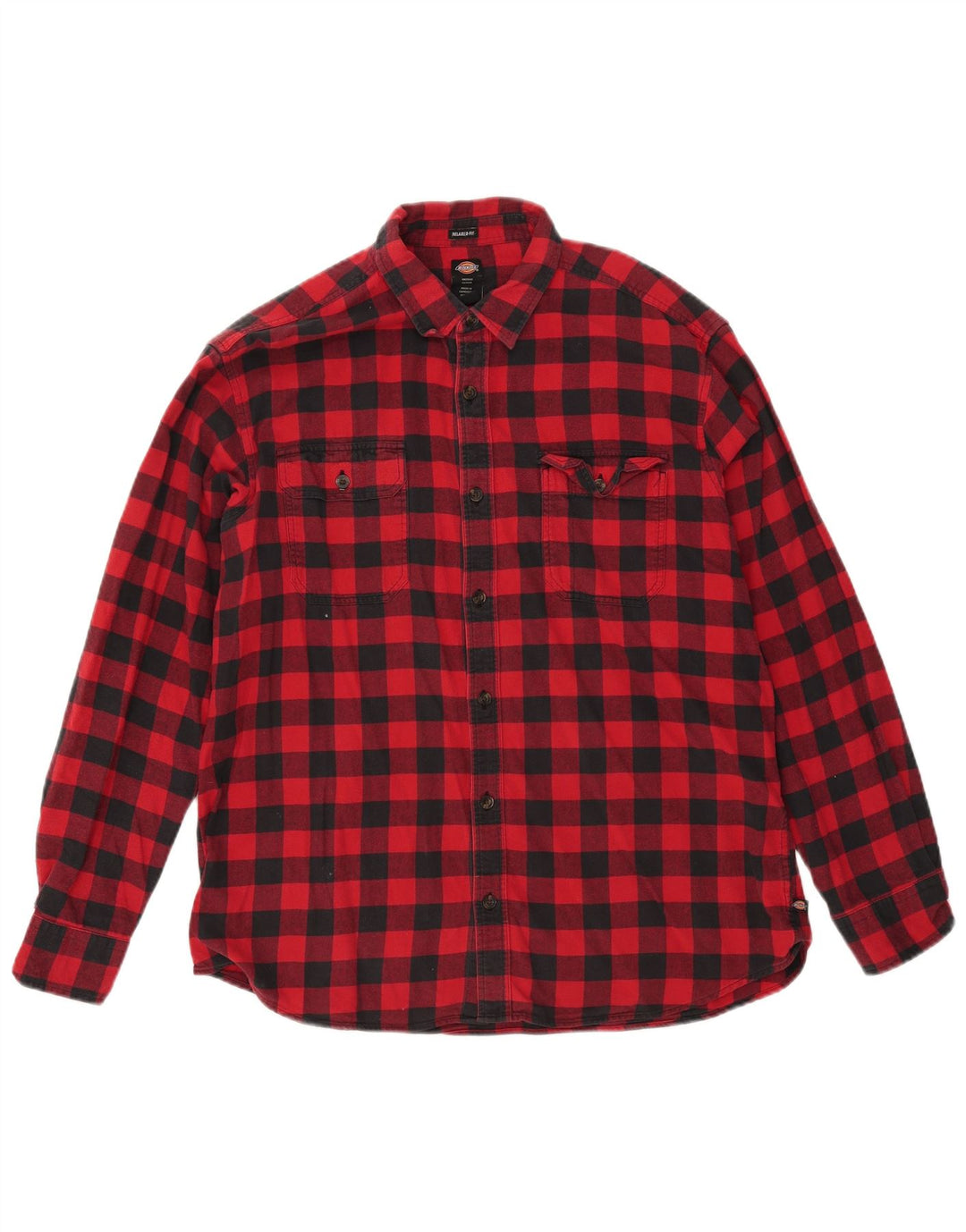 Męska koszula flanelowa Dickies o swobodnym kroju, w dużą czerwoną kratę