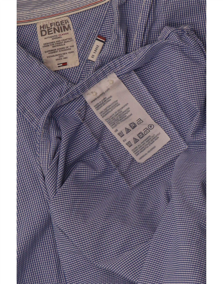 Koszula męska Tommy Hilfiger 2XL niebieska bawełniana kratka