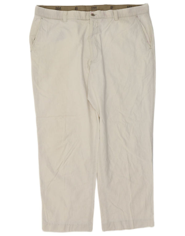 Farah Mens Weekend Straight Chino Trousers W38 L28 Off White
