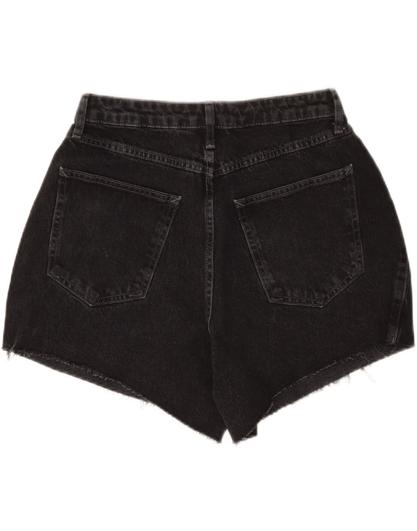 Damskie spodenki jeansowe Topshop UK 10 Small W28 Czarne bawełniane