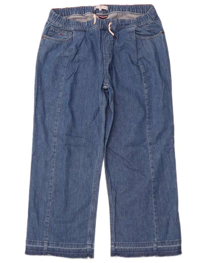 TOMMY HILFIGER Dżinsy Capri Dziewczęce Szerokie Nogawki 15-16 Lat W28 L23 Niebieskie Bawełniane