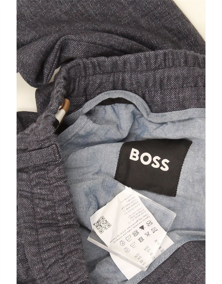 Męskie zwężane spodnie Chino HUGO BOSS IT 48 Medium W32 L30 Szary poliester