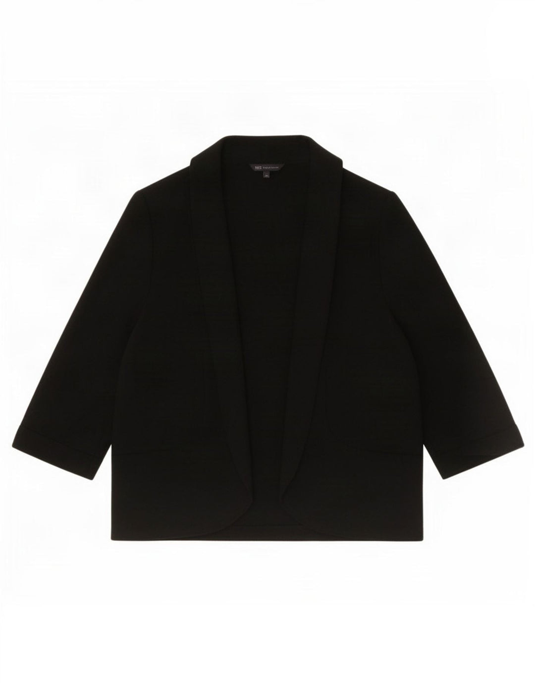 Marks & Spencer Damski sweter rozpinany z rękawem 3/4, UK 16, duży, czarny