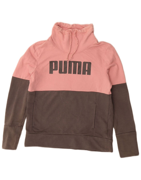 Damska bluza Puma Graphic Jumper UK 14 Średni różowy, bawełniany blok kolorów