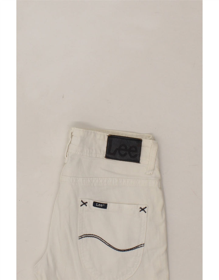 LEE Womens Straight Jeans W27 L33 White Cotton Vintage Lee and Second-Hand Lee from Messina Hembry 