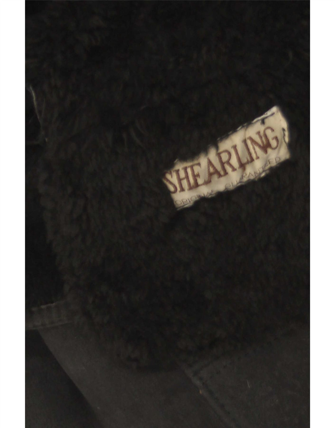 Damska kurtka shearling w stylu vintage IT 44 Średni czarny shearling