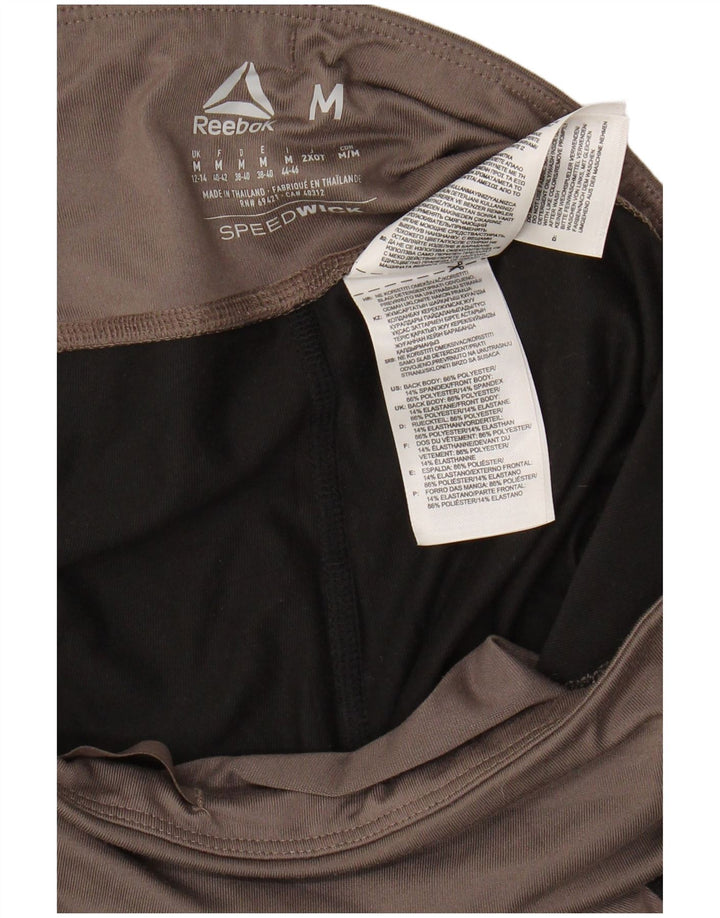 Damskie legginsy REEBOK z grafiką UK 12/14, średnioszary, poliester z blokami kolorów