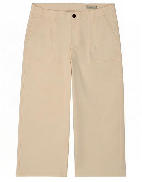 Marks & Spencer Krótkie spodnie damskie UK 16 duże W34 L22 Off White