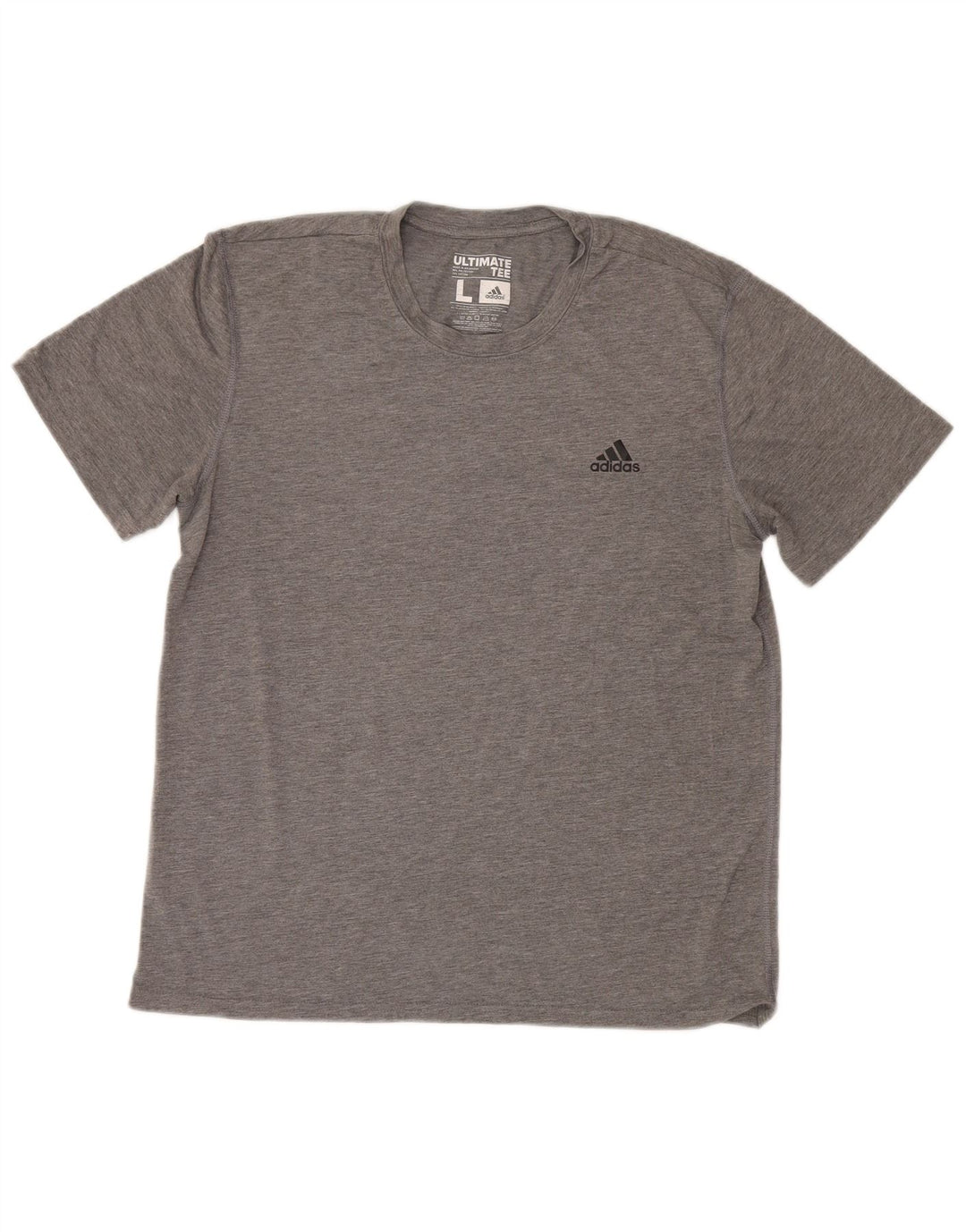 Adidas Męski T-shirt Climalite Top, duży, szary, nakrapiany poliester