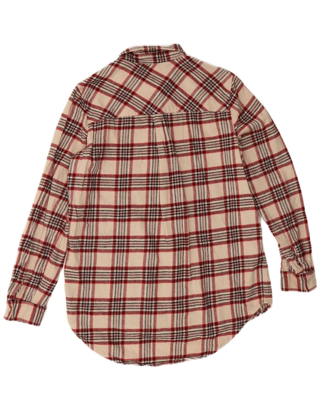 Marks & Spencer Damska koszula flanelowa oversize UK 10 w małą beżową kratkę