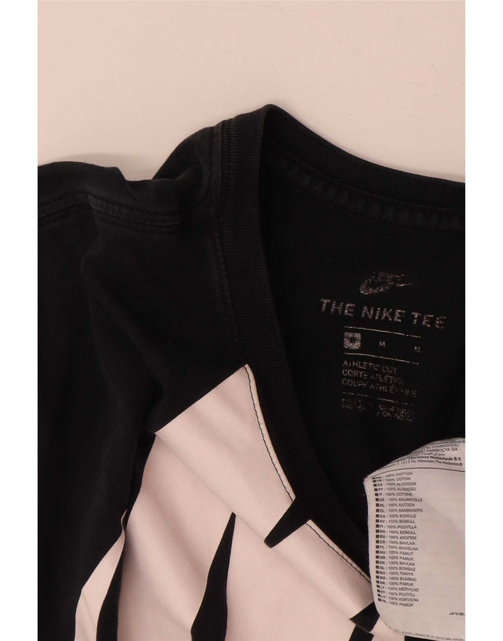 Męski T-shirt z grafiką Nike, średni czarny, bawełniany