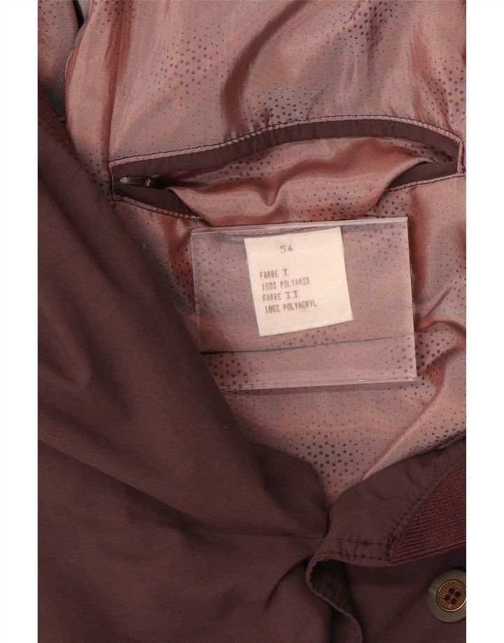 Męska kurtka bomber z podwójnymi piersiami w stylu vintage IT 54 2XL Fioletowa geometryczna