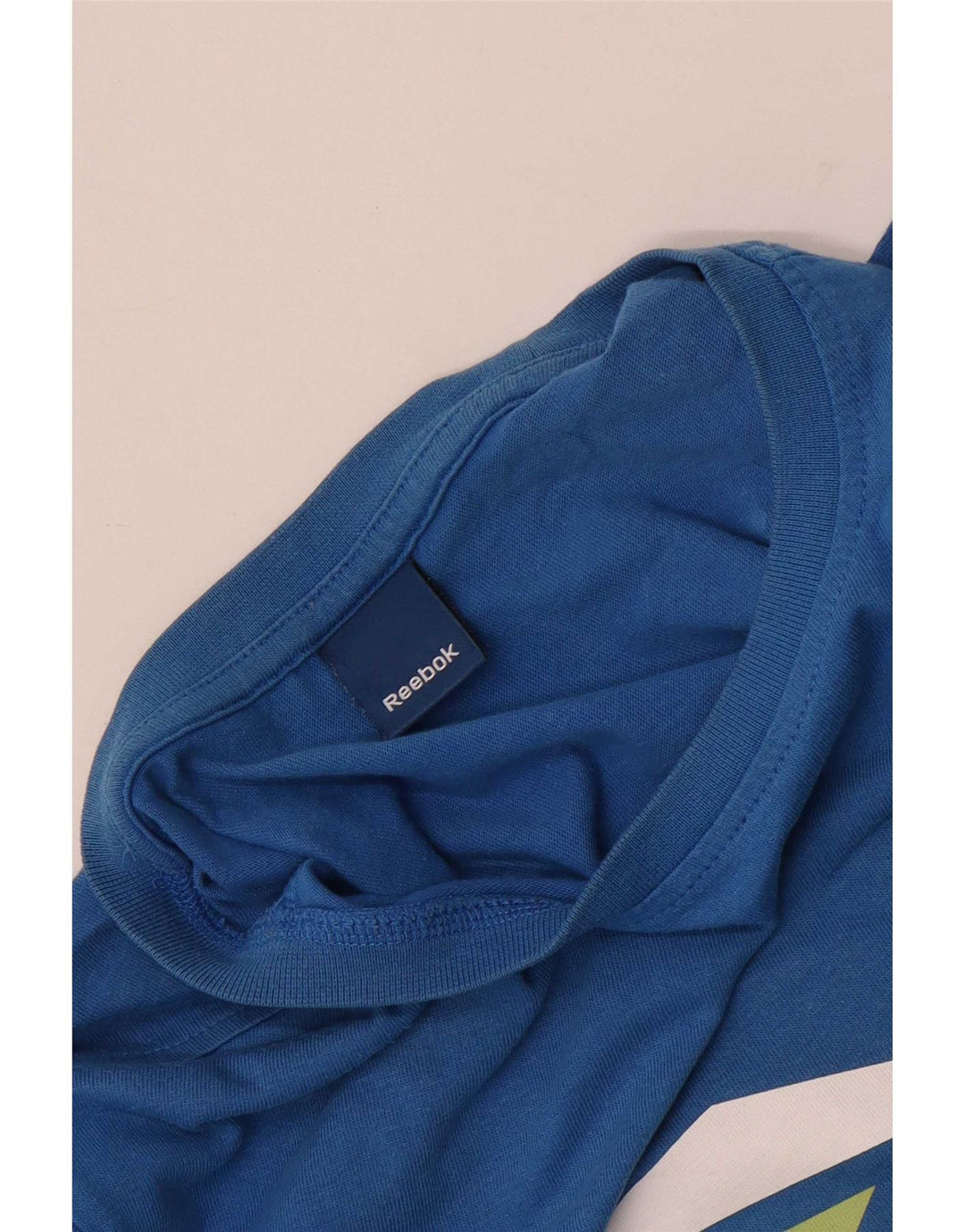Męska koszulka z grafiką Reebok Top, średnia niebieska, bawełniana