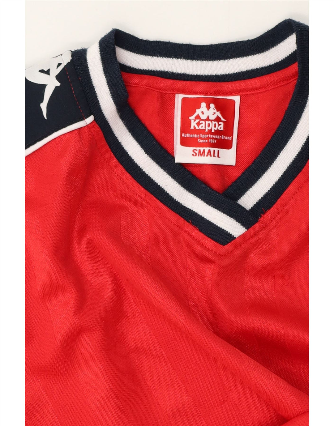 Męski T-shirt KAPPA z grafiką, mały, czerwony, z blokami kolorów
