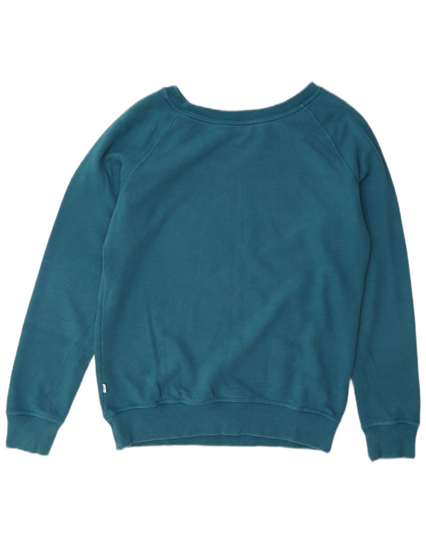 Damska bluza Adidas Graphic Jumper UK 16, duża niebieska bawełna